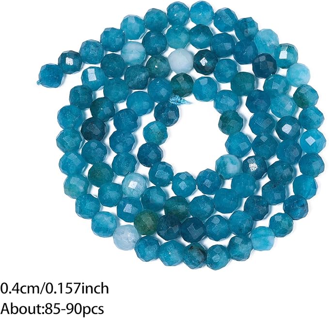 4mm 90pcs Apatite Stone Tiny Gemstone Beads - Image 3