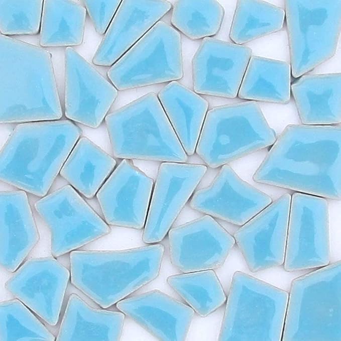 200g Ceramic Mosaic Tiles for Crafts, Irregular Stained Ceramic 0.2"x0.8" by Esweny