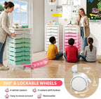 Goovilla Rolling Cart with Drawers, Utility Cart Organizer With 8 Removable - Image 5