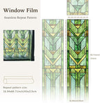 Faux Stained Glass Effect Transparent Window Film, Original Hand Drawn Static - Image 5