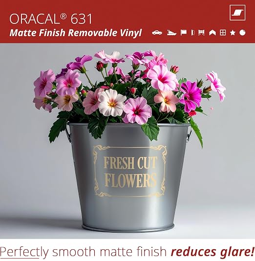 ORACAL 631 Matte Dark Beige Vinyl Durable Roll Easy to Weed Permanent Adhesive - Image 3