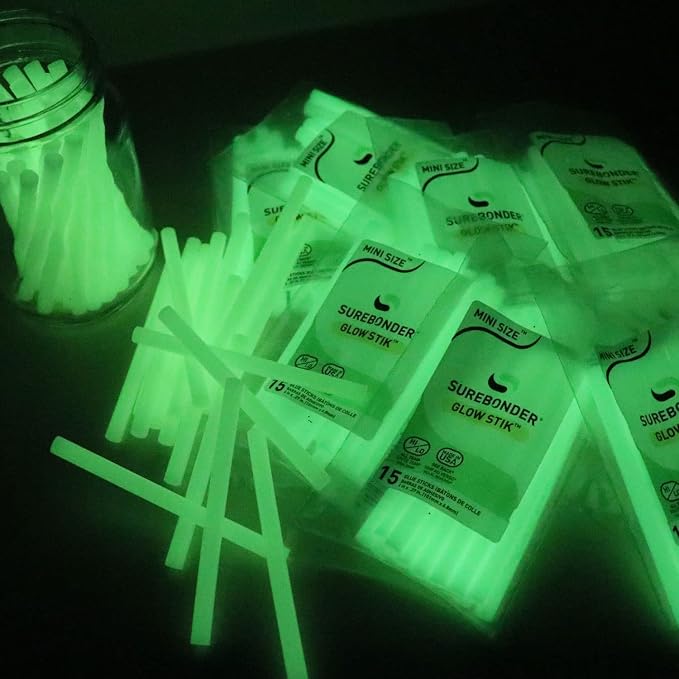 Surebonder Glow in The Dark Hot Glue Sticks Mini Size 4" - Image 4