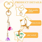 24 PCS Swivel Keychain Clasps, Heavy Duty Heart Shaped Spring Snap Clips - Image 3