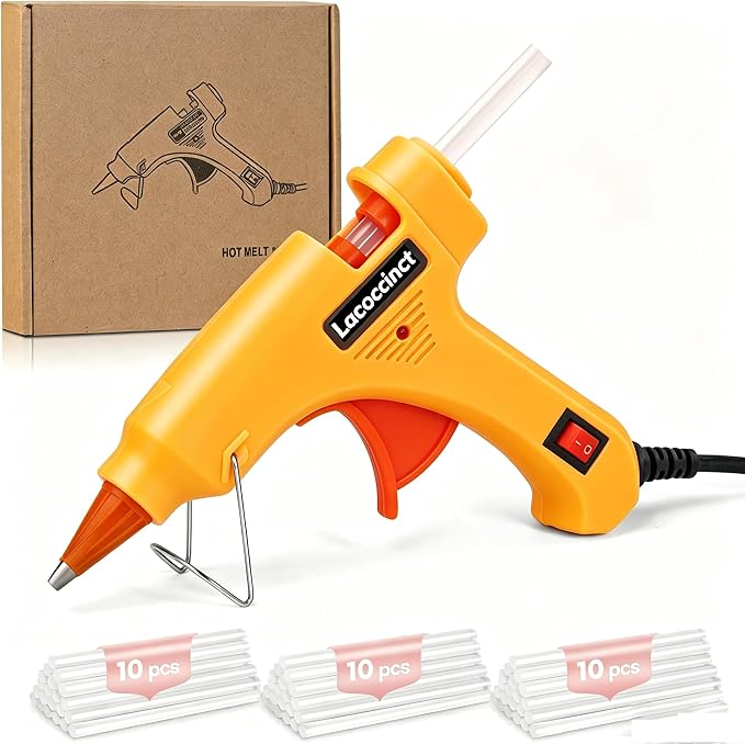 Hot Glue Gun Kit with 30 Glue Sticks, 20W Mini Glue Gun Set | Fast Preheating by Lacoccinct-MakeYouCreative