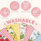 Aubliss 8pcs Fat Quarter Fabric Bundles Quilting Cotton Craft Fabric Pre-Cut - Image 4