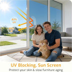 LUTE One Way Window Privacy Film, Window Tint, 23.6" x 78.7" | Sun Blocking UV - Image 2