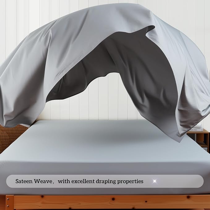 Cotton Flat Sheets Only, 600 TC 100% Cotton Flat Sheet Top Sheet Only, TwinXL - Image 9
