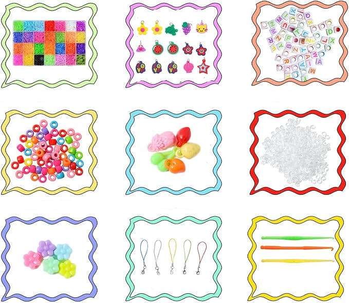 DDCOWP 2500+ Rubber Band Bracelet Kit, Loom Bracelet Making Set - Image 2