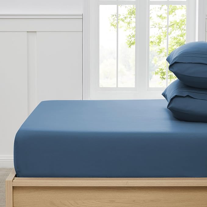 Queen Fitted Sheet Only with Full Elastic & Built in Corner Sheet Straps to - Image 3