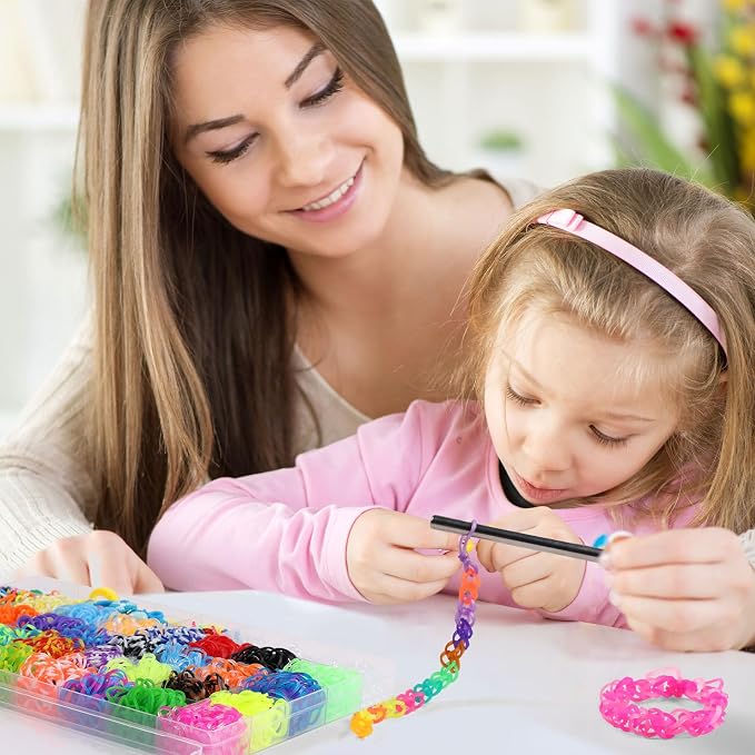 XKDOUS 64 Colors Rubber Band Bracelet Kit, Bracelet Making Kit - Image 5