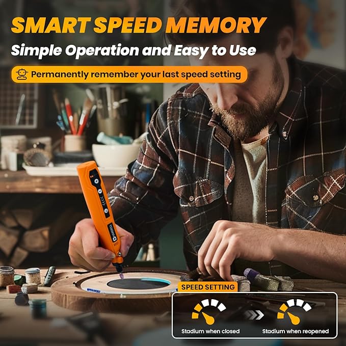 HARDELL Mini Cordless Rotary Tool, 5-Speed and USB Charging Rotary Tool Kit - Image 4
