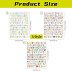 3040Pcs 20 Sheets Small Letter Number Stickers, 1/2inch Colorful Self-Adhesive - Image 2