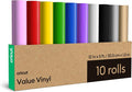 Cricut Value Permanent Vinyl, Rainbow Sampler – 12in x 5ft Rolls by Unknown