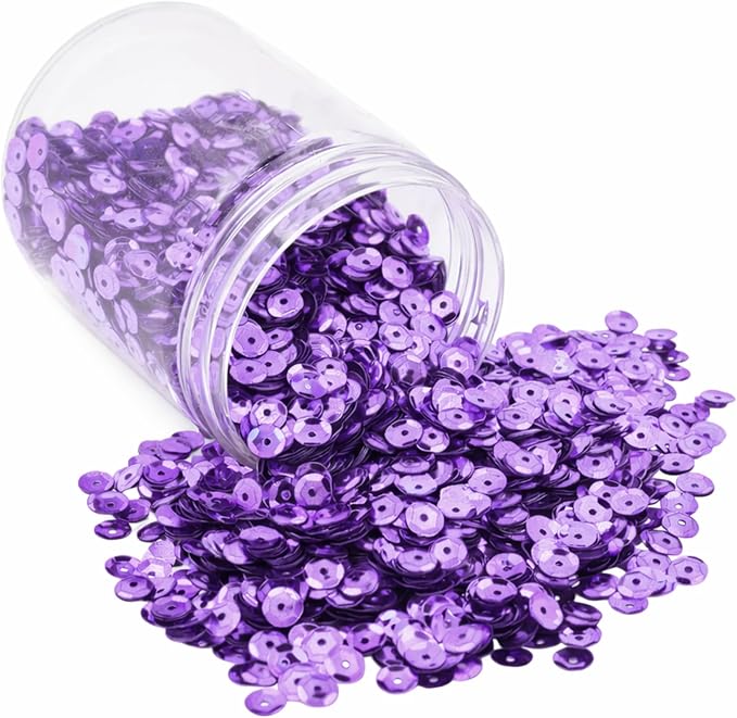 Mandala Crafts 6mm Cup Round Lilac Sequins by MandalaCrafts