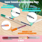 BEIWO Premium Gel Ink Ball Point Pen, Fine Point 24 Color Pens, Smooth Writing - Image 2