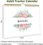 Habit Tracker Calendar, 12 Monthly Habit Tracker Journal - Image 2
