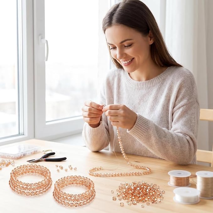 1250 PCS Beads for Jewelry Making Kit, Bracelet Making Beads Bulk Set - Image 6