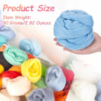 PATIKIL Wool Roving Yarn, 80G/2.82OZ Soft Felting Wool Pure Chunky Roving Yarn - Image 2