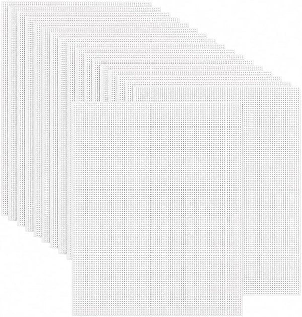 YOUNTHYE 15 PCS 10 Count Plastic Canvas Sheets, 10.2 x 13.2 Inch Plastic Mesh by YOUNTHYE