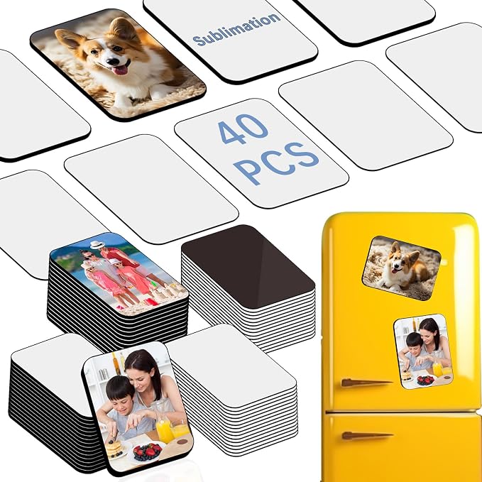 80PCS Sublimation Magnet Blanks Bulk 5.5x7.5 CM Rectangle by Unknown