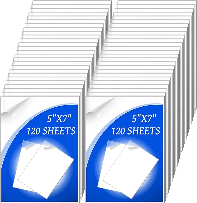 120 Pieces 1mm Thick Acrylic Sheets 5 x 7 Inch Acrylic Clear Sheet by Treela