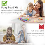 LIS HEGENSA 1000 Pcs DIY Childrens Crafts Beads Friendship Bracelet Kit - Image 4