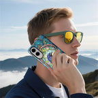for Samsung Galaxy S25 Edge Case, Crow Faux Stained Glass Pattern Glossy 2 in 1 - Image 7