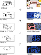 HTVVETUR Glitter HTV Vinyl Rolls Heat Transfer Vinyl - Image 3