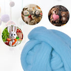 uxcell Needle Felting Wool, 8.5 Oz Nature Fibre Wool Yarn Roving - Image 4