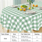 Smiry Oval Table Cloth, Waterproof Vinyl Tablecloths - Image 7