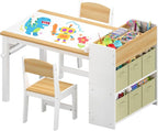 DOREROOM Kids Art Table and Chair Set, Craft and Play Wood Activity Table by DOREROOM