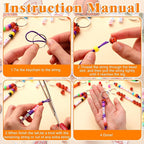 Landical 564 Pcs DIY Bead Keychain Kit Key Chain Making Craft Adjustable Letter - Image 2