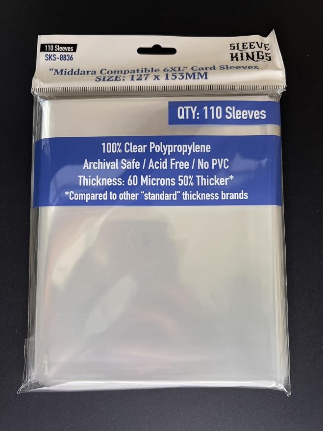 Sleeve Kings Middara Compatible 6XL Card Sleeves 127 X 153 MM - Image 2