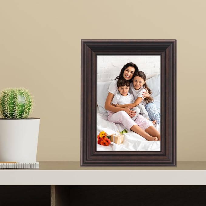Lawrence 535546 4x6 Classic Detailed Oil Rubbed Bronze Picture Frame - Image 2