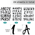 Outus 576 Pcs 8 Sheets Letters Stickers Vinyl Alphabet Number Decals Back to - Image 2