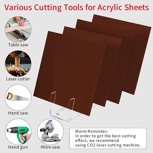1/8 Thick 8 x 8 inch Acrylic Sheets - Image 3