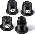 LXIANGN 5 Pcs Jewelers Loupe 5X/10X/15X/20X Portable Monocular Magnifier by LXIANGN