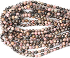 60PCS 6mm Natural Black Line Rhodochrosite Gemstone Smooth Round Loose Beads - Image 3