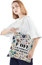 JNIAP Rock Collector Tote Bag Rock Lover Gift Geologist Gift F Off I'm Looking - Image 3
