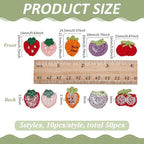 FINGERINSPIRE 50PCS Crochet Appliques 5 Style Fruit Sew On Patch Strawberry - Image 2