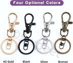 Swpeet Assorted 150Pcs Silver Keychain Making Kit, Swivel Trigger Hook - Image 6