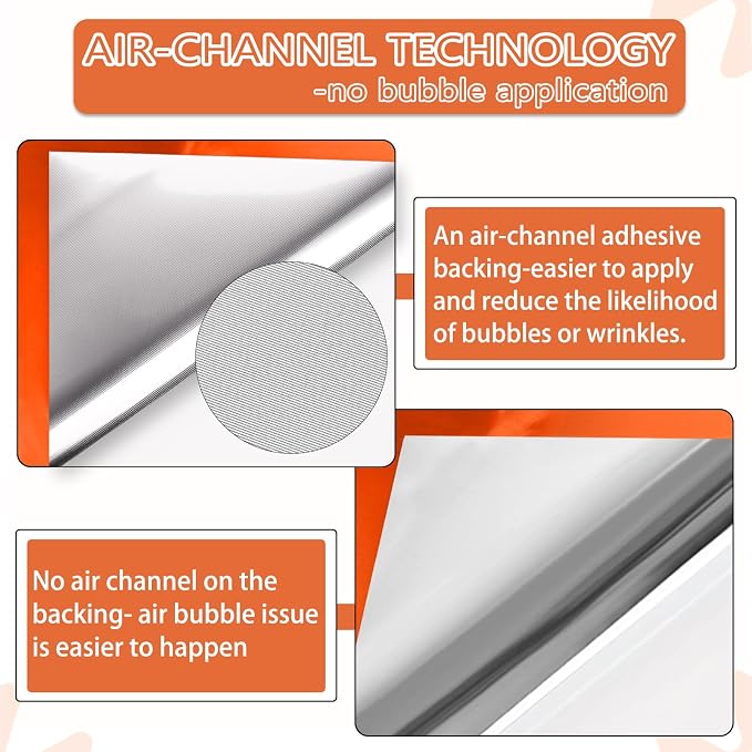 WRAPXPERT Orange Chrome Vinyl, Chrome Mirror Metallic No Bubble 12" x5ft - Image 5