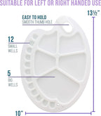U.S. Art Supply 10" x 13.5" Clear Oval Acrylic Painting Palette - Image 3