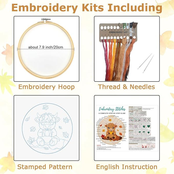 Louise Maelys Highland Cow Embroidery Kit - Image 2