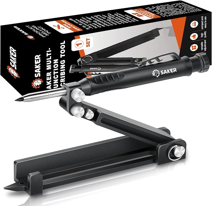 Saker Multi-function Scribing Tool- Construction Pencil- Aluminum Alloy Scribe by Saker