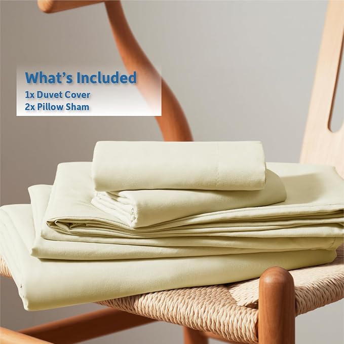 Nestl Vanilla Yellow California King Duvet Cover Sets - Image 9
