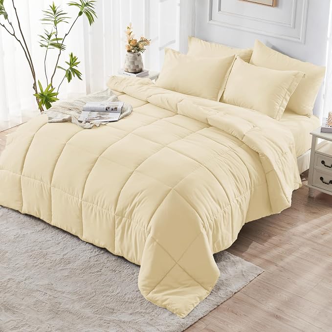 JOLLYVOGUE Twin Comforter Set, Ultra-Soft Bed in a Bag Twin Size 5 Pieces - Image 8