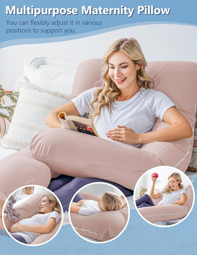 Meiz Cooling Pregnancy Pillows for Sleeping, Maternity Body Pillow for Pregnant - Image 6