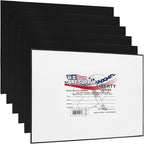 U.S. Art Supply 12 X 16 Inch Black Art Canvas Board Panels 6 Pack by USArtSupply