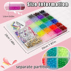 JULIMAIDONG 6mm Glass Beads for Bracelets 1400pcs, 24 Colors Round Crystal - Image 4